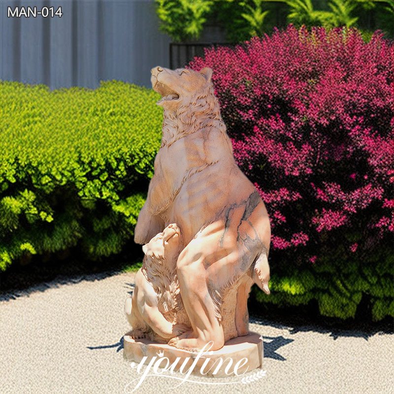 Life-Size-Marble-Bear-Statue-for-Garden-Decor-on-Sale