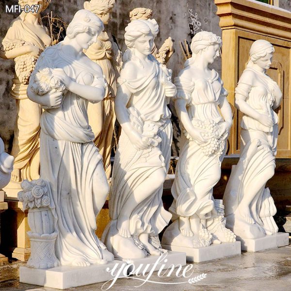 Greek Marble Four Seasons Garden Ornaments Statue for Sale