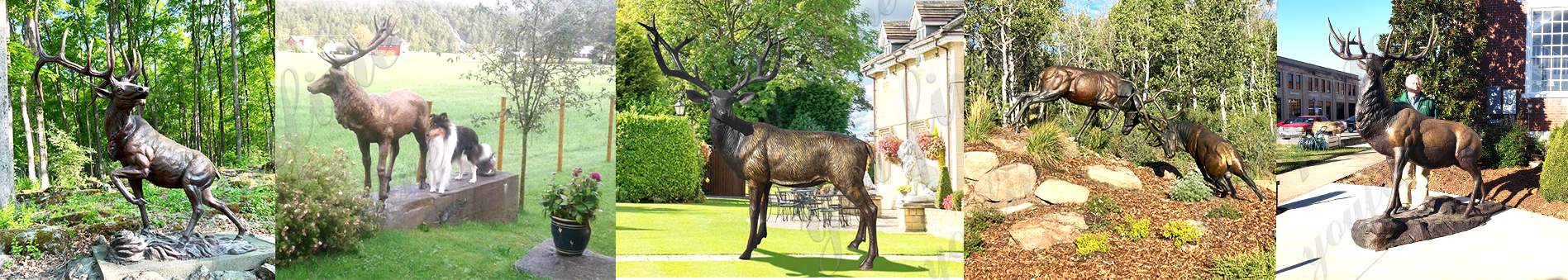 Bronze Elk Statue