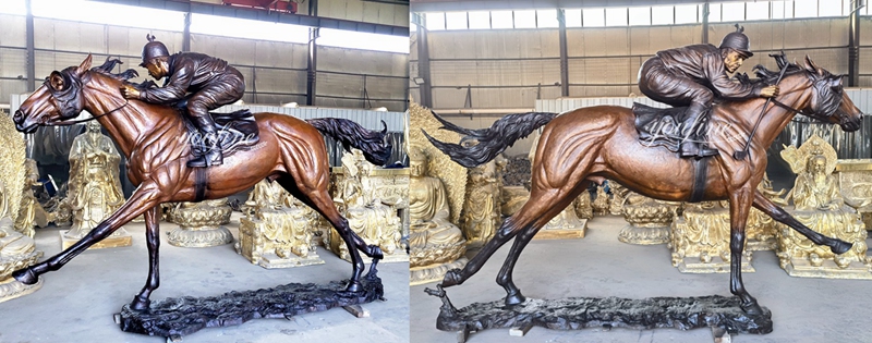 horse racing statue