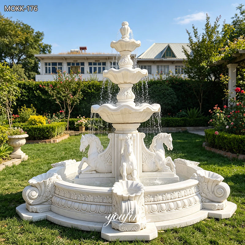 horse statue water fountain for garden
