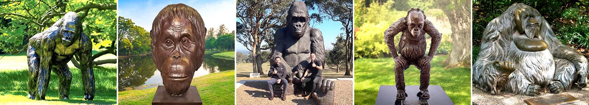 Bronze Gorilla Statue