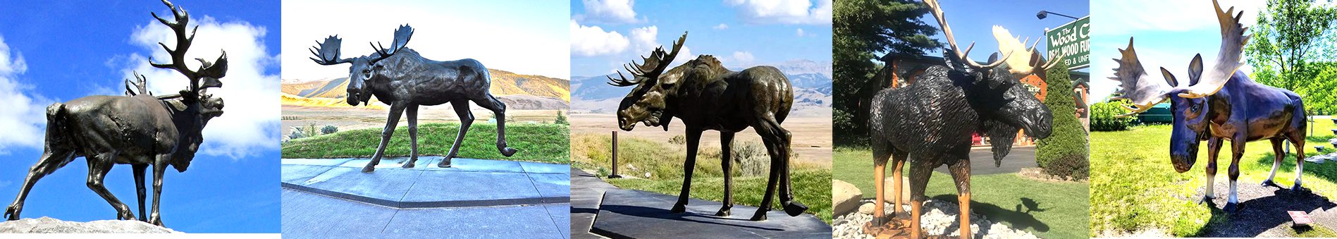 Bronze Moose Sculptures