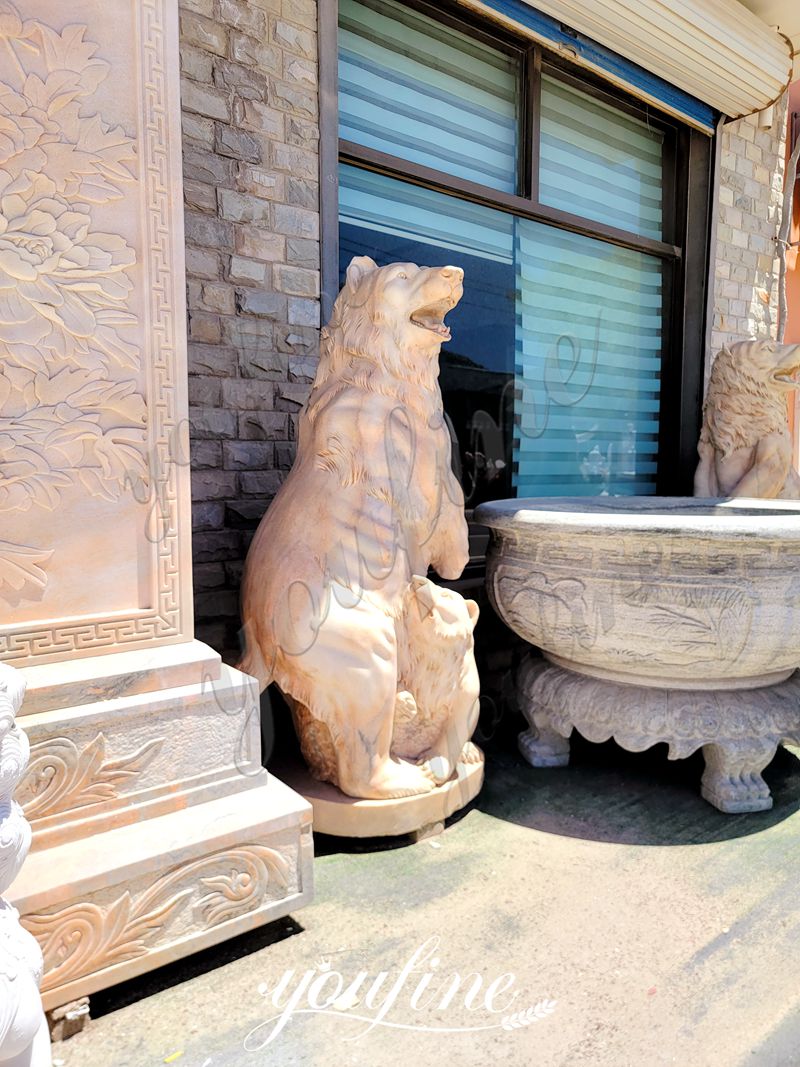 marble bear sculpture