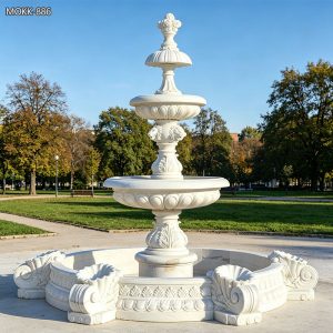 tiered Italian marble fountain