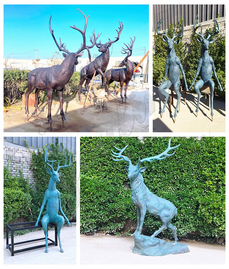 Bronze Deer Sculpture