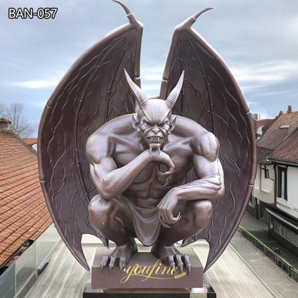 Bronze gargoyle sculpture