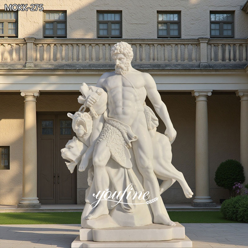 Marble Hercules and Cerberus Statue for villa