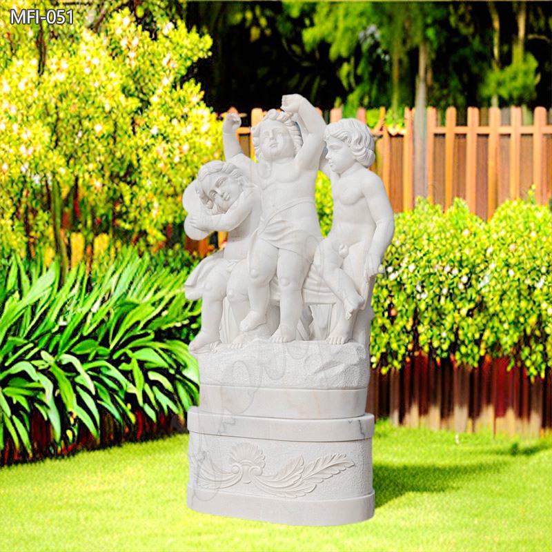 Custom Marble Child Sculpture for Garden Decor for Sale