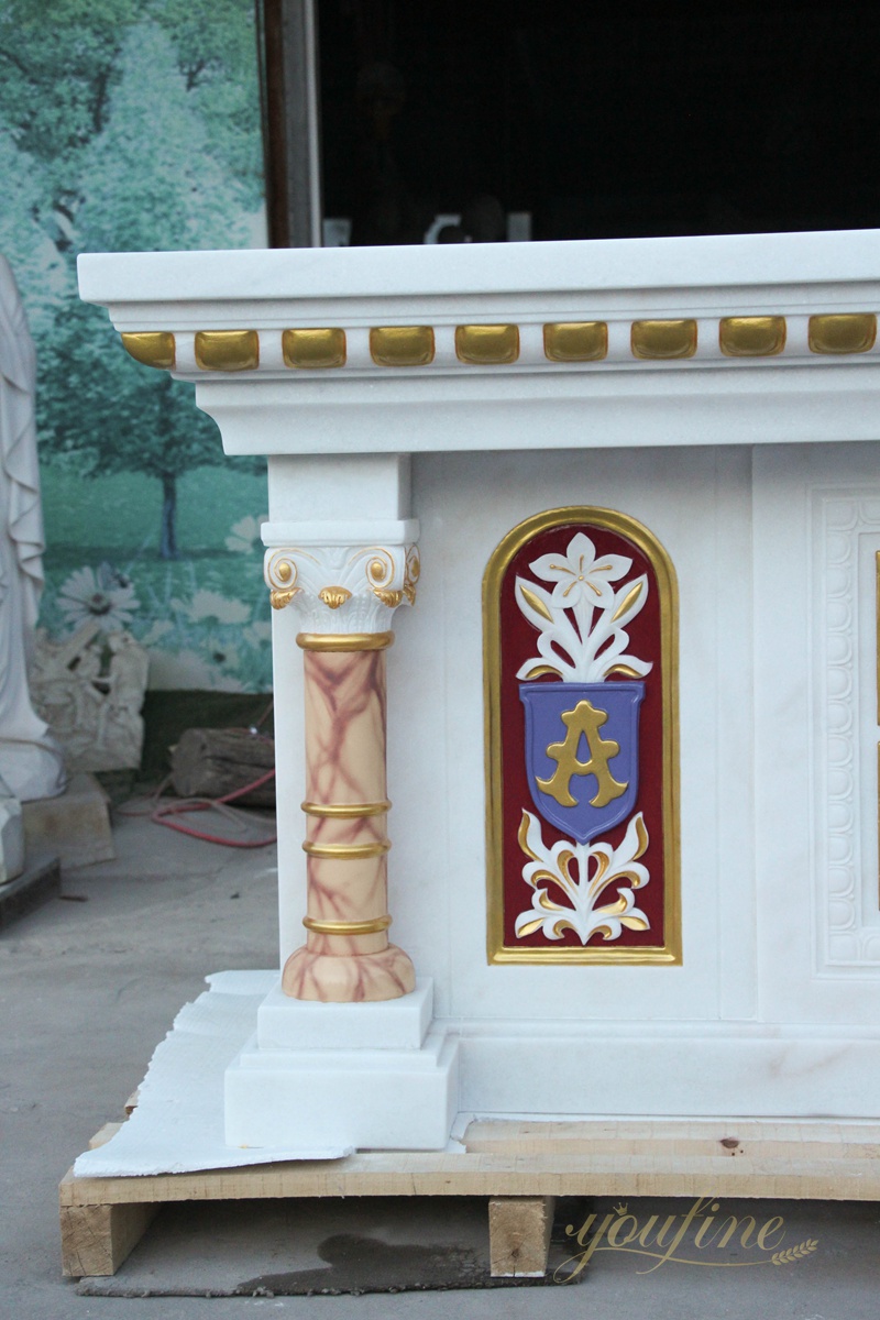 Custom Size And Design Made Marble Altar For Sale