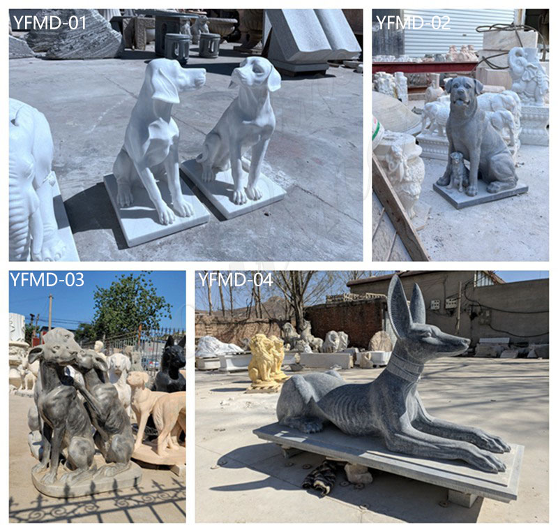 Different-Marble-Dog-Statue-Options
