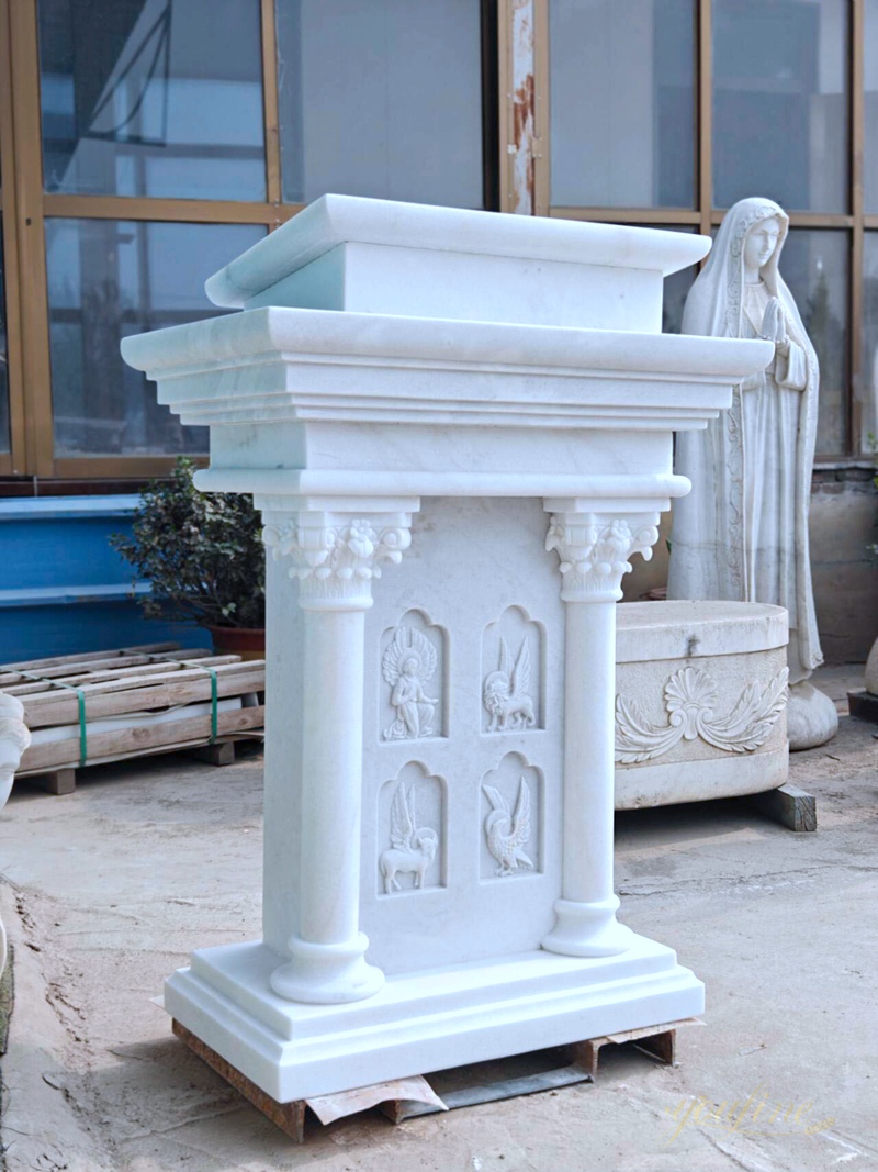 Four Living Ones Marble Pulpit for Church