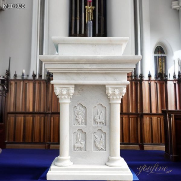 Four Living Ones Marble Pulpit for Church