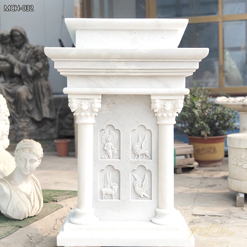 Four Living Ones Marble Pulpit for Church