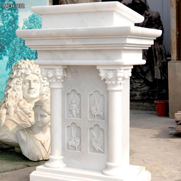 Four Living Ones Marble Pulpit for Church