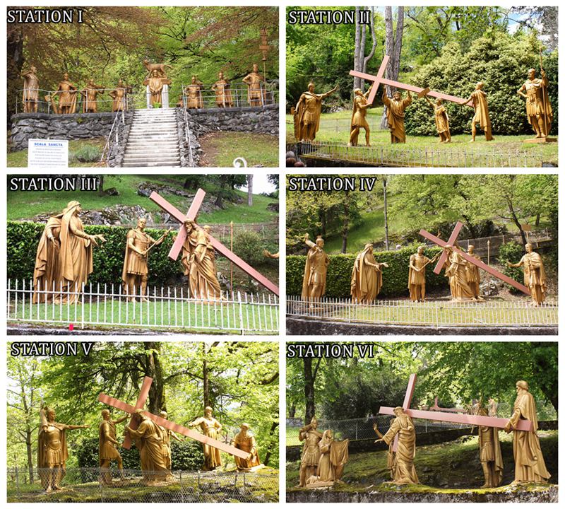 Full size bronze stations of the cross