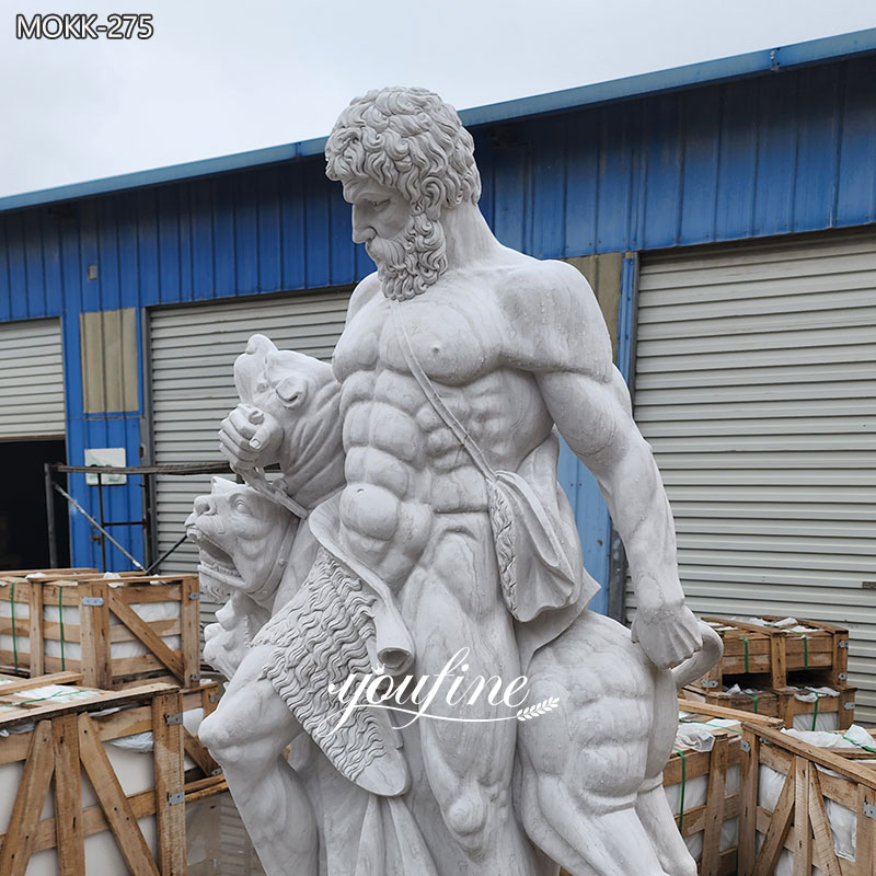 Garden Hercules and Cerberus Statue