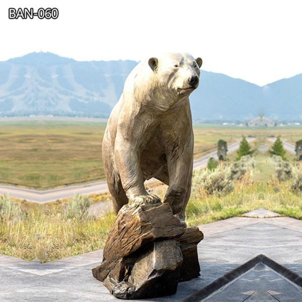 Garden polar bear sculpture