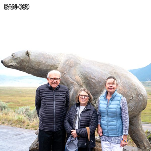 Life Size Bronze Polar Bear Statue Foundry Supplier