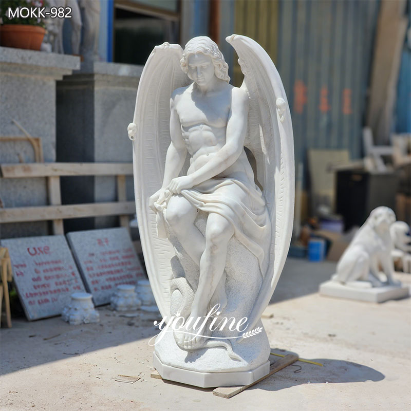 Religious Marble Lucifer Sculpture for hotel