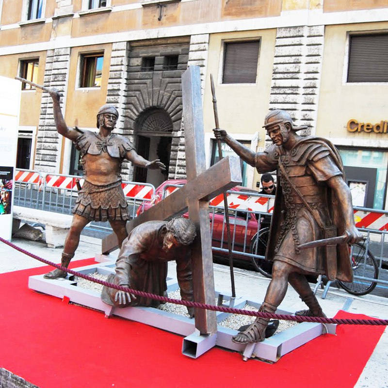 Famous Bronze Stations of the Cross Sculpture-14 Stations Statue Replica for Sale