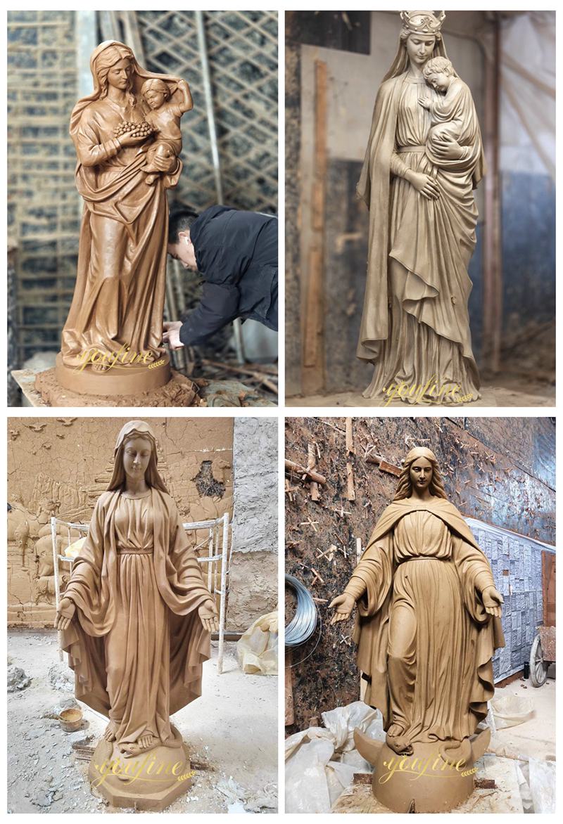 Virgin sculpture clay model