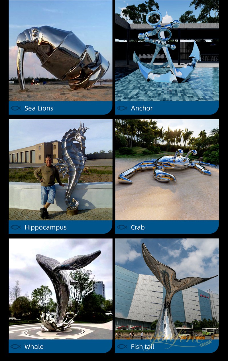 YOUFINE sea animal statue made of stainless steel for sale