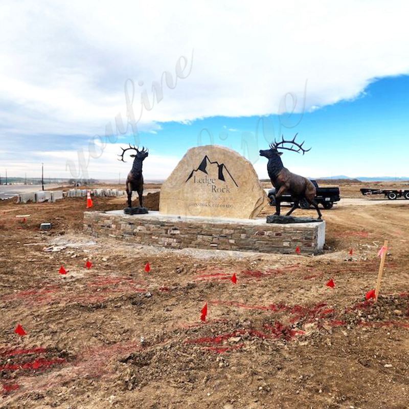life size bronze elk statues for sale