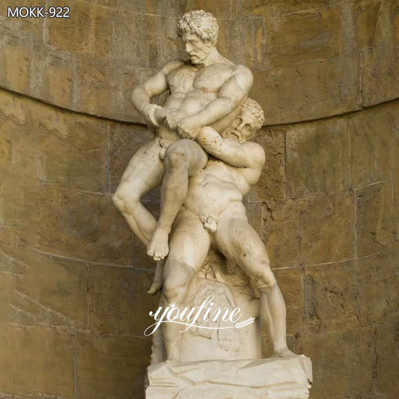 Hercules and Antaeus Statue Manor Decor