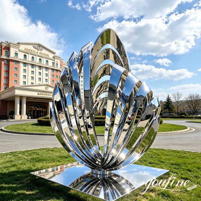 Large Stainless Steel Scallop Shell Sculpture SSA-011