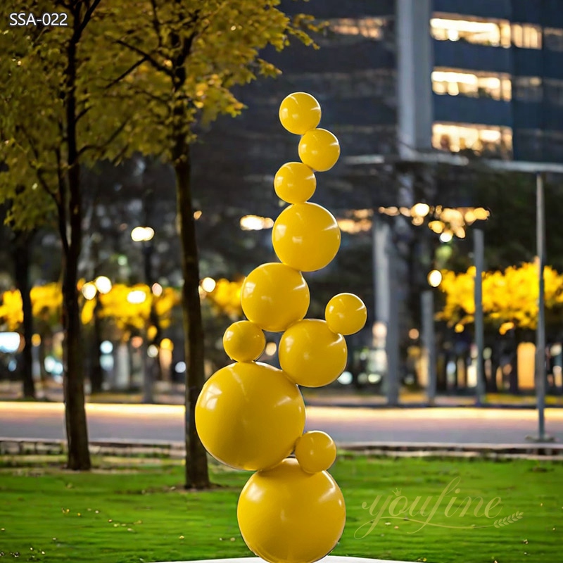 youfine stainless steel ball sculpture for sale