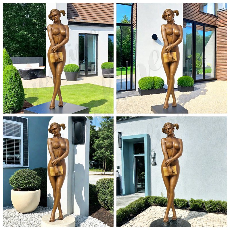 Bronze nude female sculpture