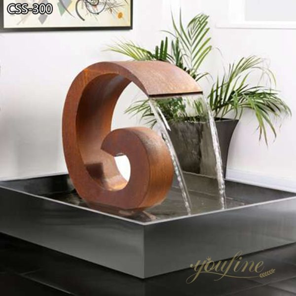 Corten steel water fountain custom supplier direct sales