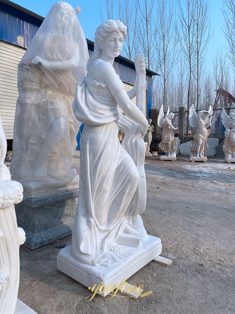 Marble Lady statue Lady Playing Guitar Sculpture 1