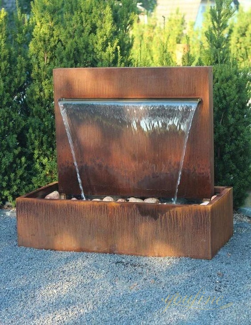 Modern Metal Corten Steel Fountain Outdoor Décor Supplier