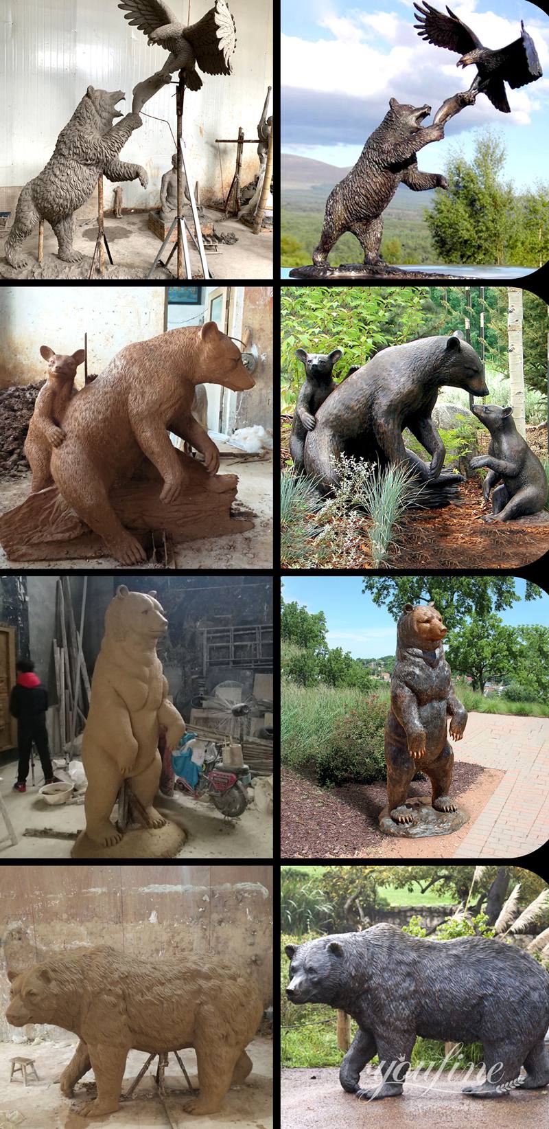 Other Styles of Bear Sculptures We Have Cast for Clients
