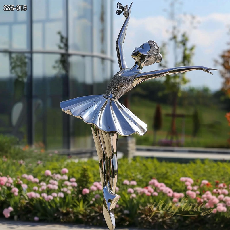 Stainless Steel Dancing Girl Sculpture for Outdoor