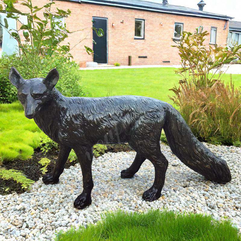 bronze fox statue