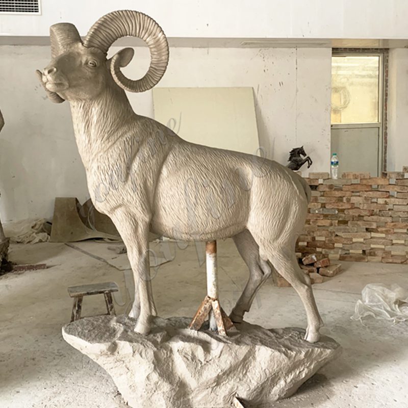 bronze goat statue art clay model
