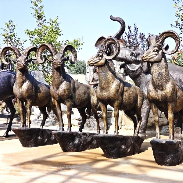 bronze goat statue for garden