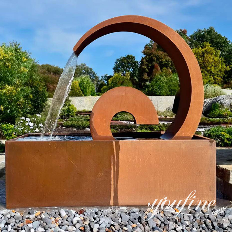decorative corten steel water feature