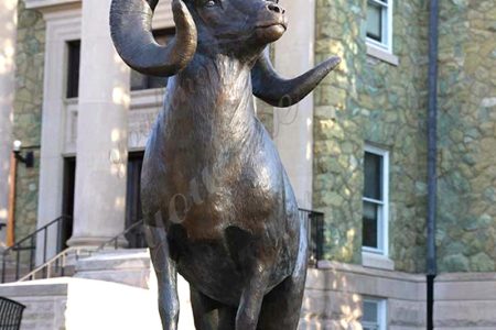 Bronze Life Size Goat Statue Community Garden Decor for Sale