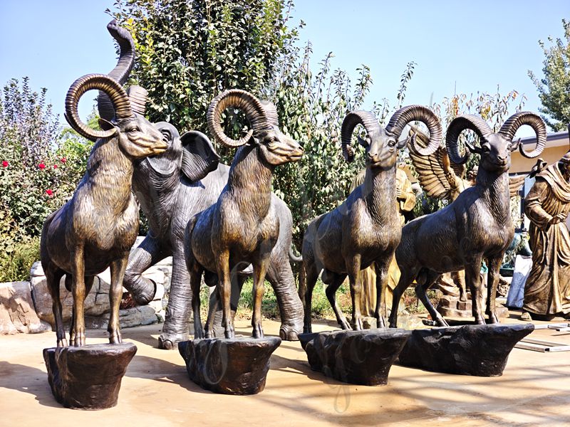 life-size goat statue