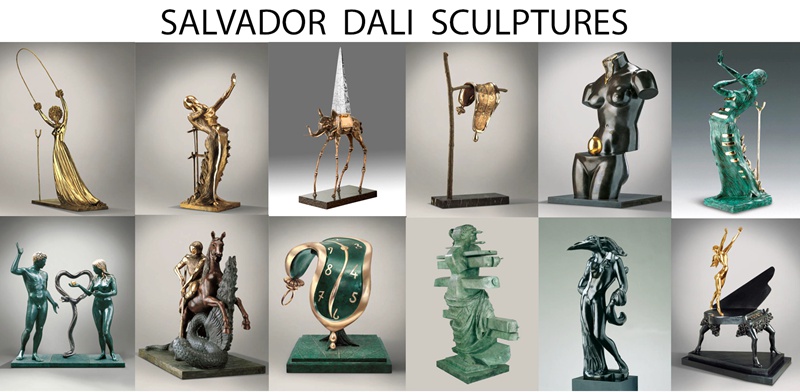 salvador dali bronze sculpture