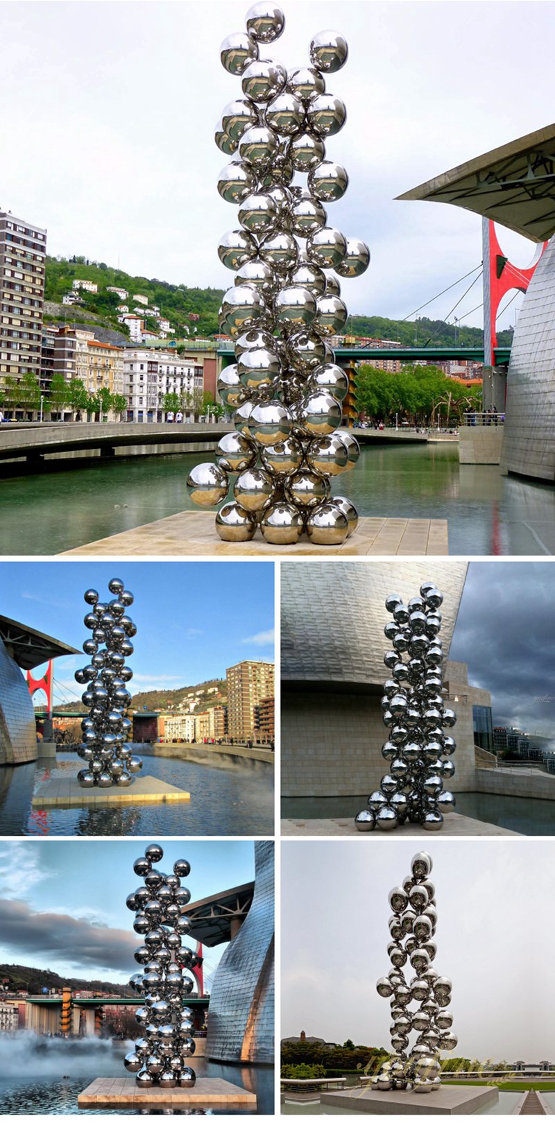 youfine stainless steel ball sculpture for sale