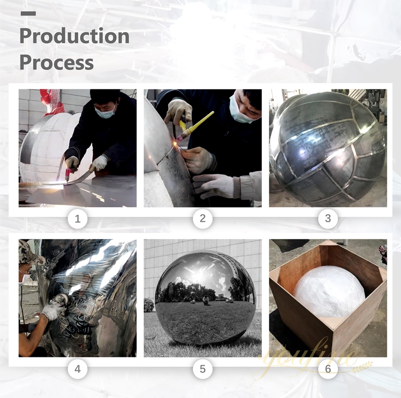 youfine stainless steel ball sculpture for sale