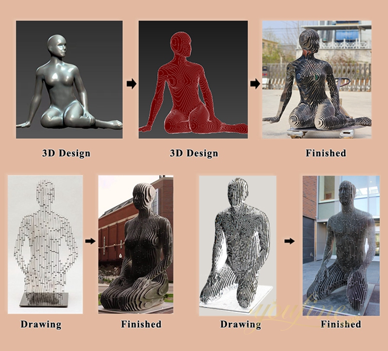Stainless Steel Dancing Girl Sculpture for Outdoor
