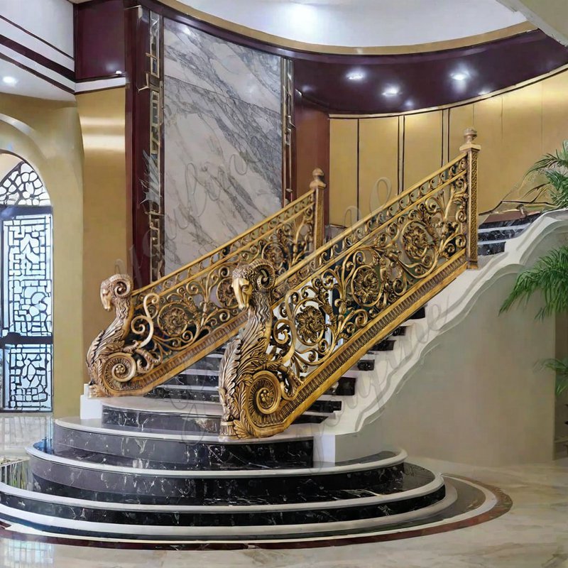 Bronze Stairwell Rams Head