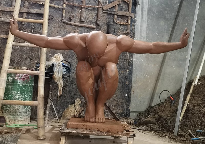 Diver Statue clay model