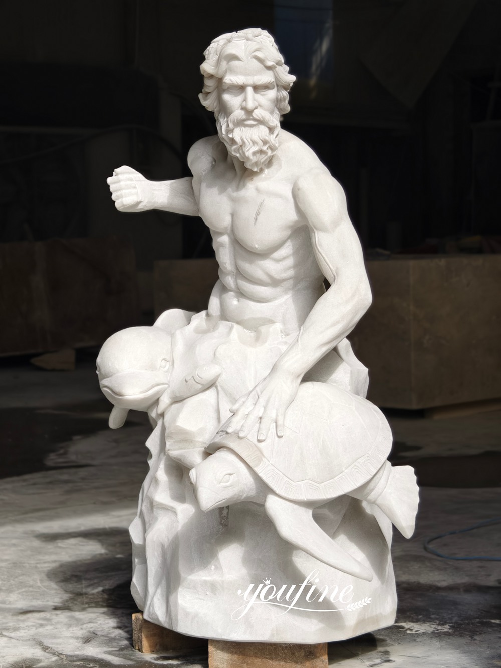 Grieks Poseidon-beeld met drietand